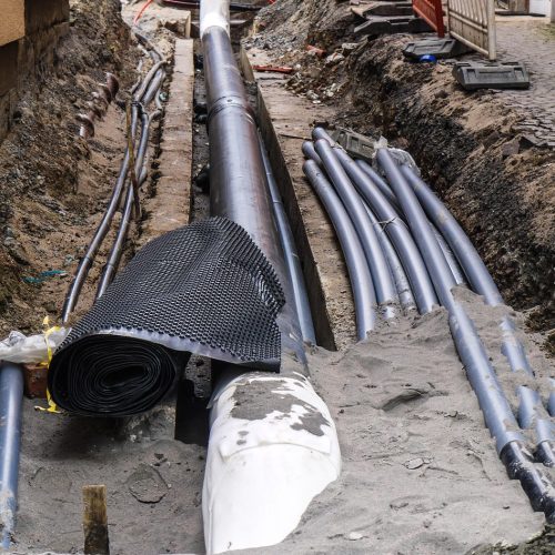 construction site, tube, earthworks, excavation, nature, underground cables, to build, construction work, dirty, work, embarrassed, parallel, protection, insulation, barrier, water pipe, channel, road construction, sand, underground, city, supply, warmth, water, electricity, piping, pipelines, wastewater